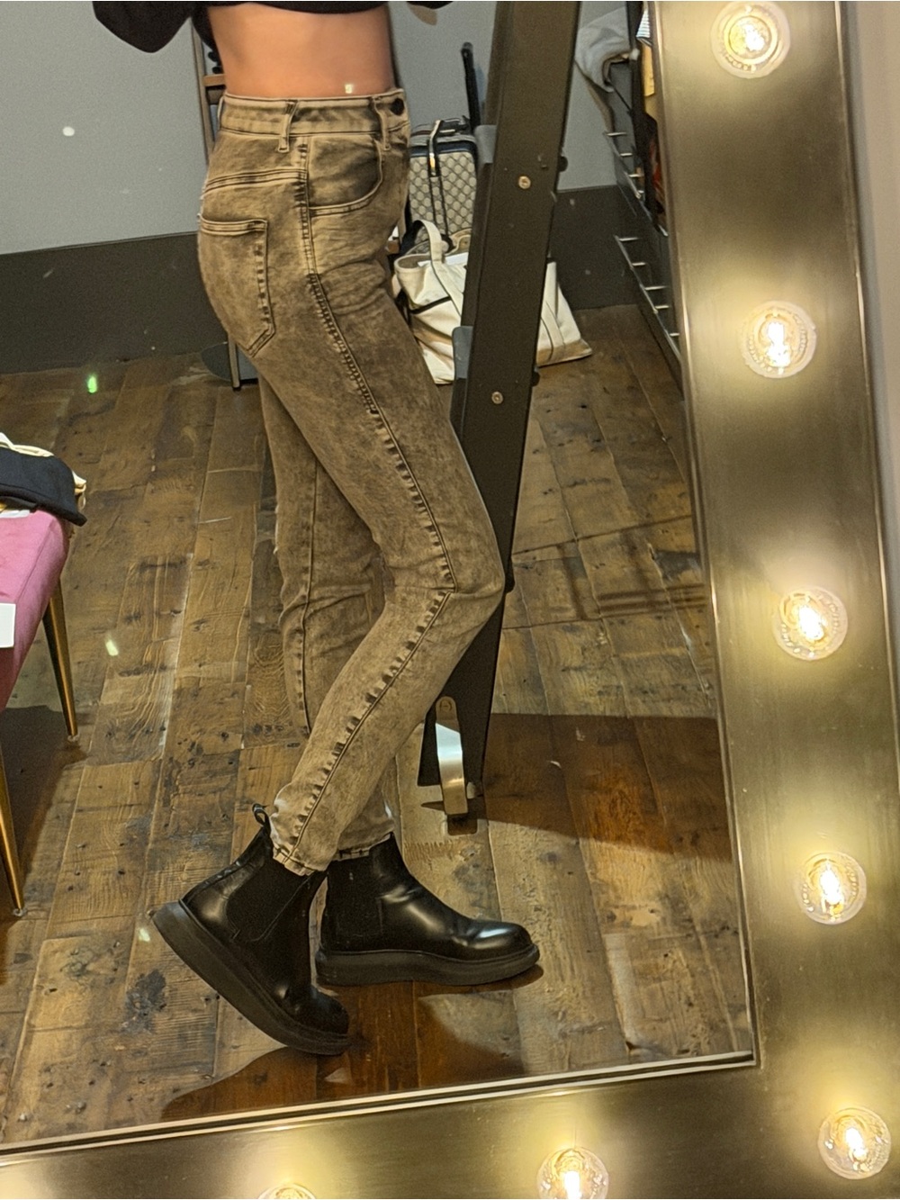 Diesel: authenticated rare Acid Wash Gray Skinny Jeans